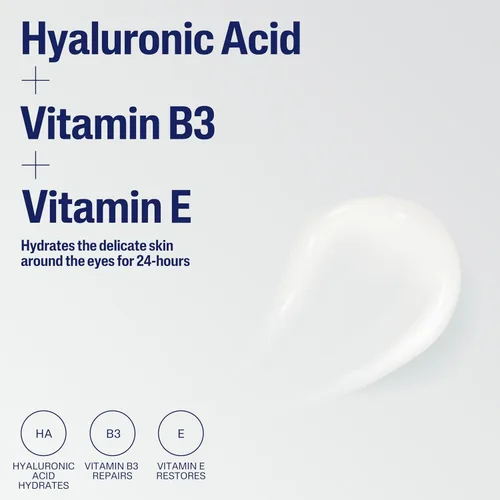 Vista 4 de Cetaphil - Gel hidratante para ojos con ácido hialurónico, 0.5 onzas líquidas, ilumina y suaviza debajo de los ojos, hidratación de 24 horas
