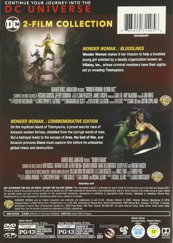 Vista 2 de Wonder Woman CommemorativeBloodlines (Double FeatureDVD)