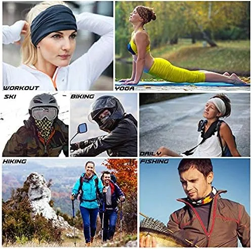 Vista 5 de Gator Masks - Máscara facial para exteriores, sin costuras, polaina para el cuello, bandana de tubo, para la cabeza, diadema mágica, banda