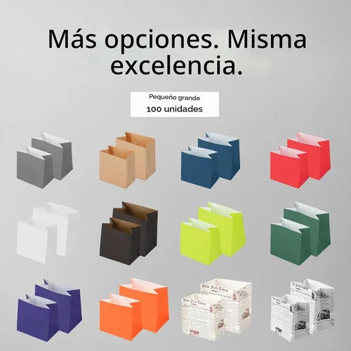 Vista 5 de Restaurantware Bolsa pequeña de papel Kraft, paquete de 100