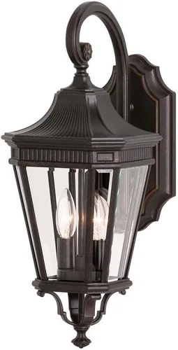 Vista 10 de Generation Lighting OL5400BK Cotswold Lane - Farol de pared para iluminación de patio al aire libre, negro, 1 luz