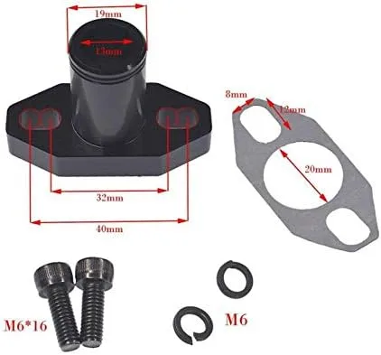 Vista 2 de Mingdun Colector de admisión ajustable CNC de 32 mm-40 mm con conector para bicicleta motorizada de 49 cc, 60 cc, 66 cc, 80 cc, kit de motor