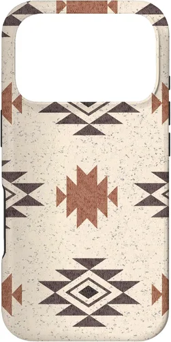 Vista 30 de Funda rústica para iPhone 17 con patrón azteca estilo bohemio occidental