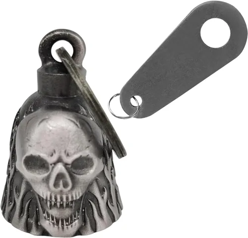 Vista 15 de Campana de motocicleta con colgador para motociclista, campanas de motociclista de buena suerte y accesorios de motocicleta, campana de la suerte