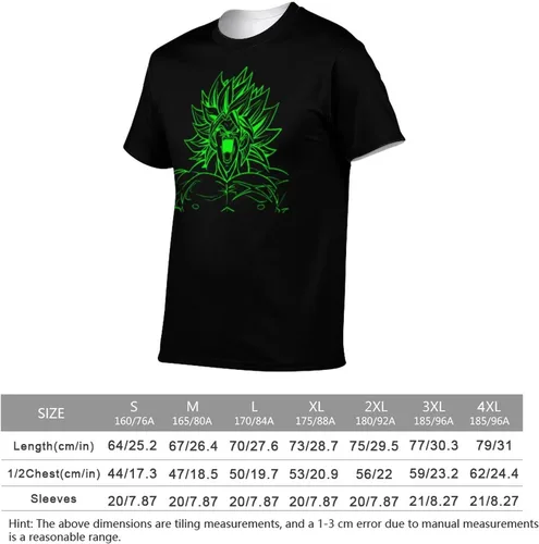 Vista 2 de Saiyajin Broly - Camisetas casuales para hombre, manga corta, unisex, cuello redondo, camisetas para jóvenes y adultos