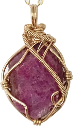 Vista 15 de Designs by Nature Gems – Collar con colgante, cadena chapada en oro de 18 pulgadas de 14 quilates