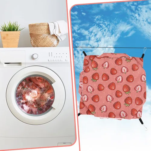 Vista 6 de Hamaca de rata de hurón de 3 niveles, accesorios para jaula de Rojo frambuesa