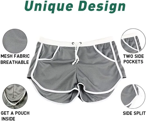 Vista 5 de Rexcyril Pantalones cortos para hombre, para correr, entrenamiento, fisicoculturismo, gimnasio, atléticos, deportivos, casuales, pantalones cortos