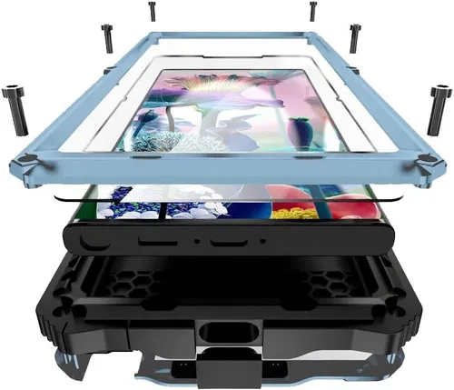 Vista 12 de Lunivop para Samsung Galaxy S23 Ultra Funda metálica dura para Galaxy S23 Ultra 5G con lente de protección de pantalla incorporada y tornillos Grado