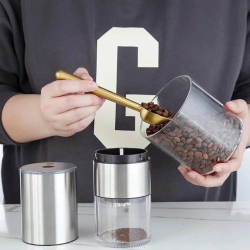 Vista 8 de Easyworkz Diego - Cafetera de café expreso para estufa, 4 tazas, 6.8 onzas, con mango largo hueco de acero inoxidable, cuchara medidora de 0.27