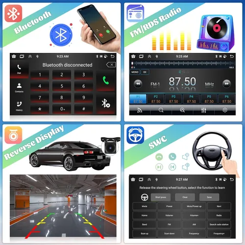 Vista 7 de Radio de coche 8 núcleos 6+128G para Hyundai Sonata 2010-2015 9 "pantalla táctil Carplay Android Auto con 32EQ Bluetooth5.0 WiFi navegación