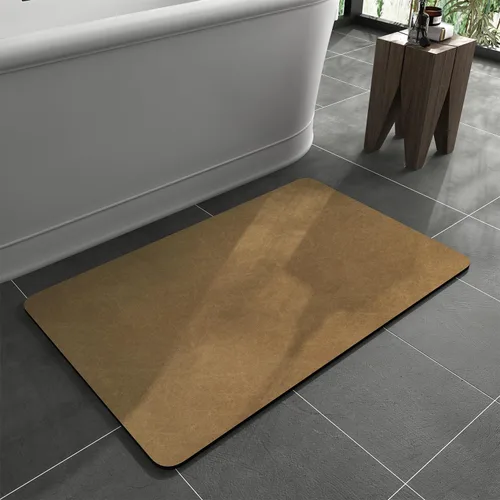 Vista 31 de MontVoo -Tapete de baño-Alfombras de baño delgadas antideslizantes para debajo de la puerta- Superficie de gamuza sintética absorbente, de secado