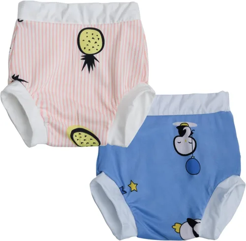 Vista 9 de Joyo roy 2 pañales de natación reutilizables para bebés de 6 a 12 meses, impermeables, lavables, para clases de natación, suaves y cómodos
