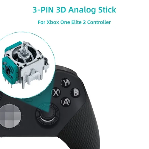 Vista 2 de Mcbazel 2 Pack Controller 3D Analog Joystick Thumb Sticks Replacement Repair Parts for Xbox One Elite 2