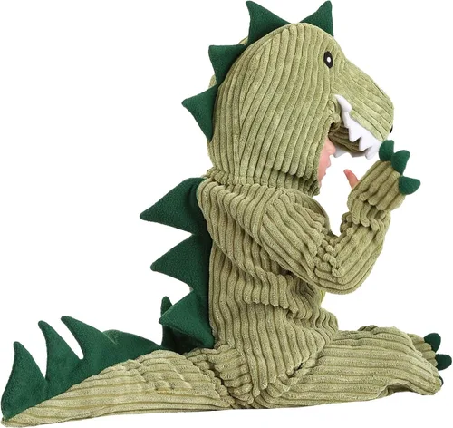 Vista 4 de Disfraz de pana T-Rex para bebés forro polar verde con licencia oficial de star wars silent one crew