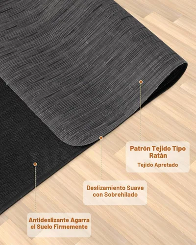 Vista 3 de Blvornl Alfombrilla para Silla de Oficina para Suelo de Madera Dura, 35.4"×47.2" Alfombrilla de Escritorio para Computadora para Madera Dura Negro