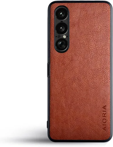 Vista 26 de AIORIA Funda protectora completa para Sony Xperia 1 IV, 6.5 pulgadas Premium PU Leather Cover Retro Business Design Full Protective Case para Sony