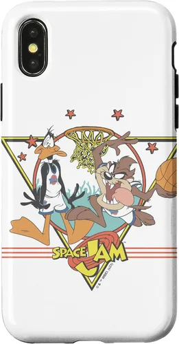 Vista 4 de Funda para iPhone 14 space jam Daffy Duck & Taz Retro Stars Basketball Team