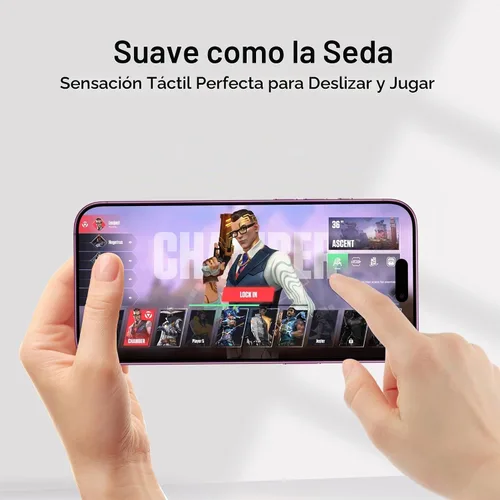 Vista 7 de Juvraixo protector de pantalla de privacidad para iPhone 16 Plus de 6.7 pulgadas, vidrio templado, 28°, antiespía, protección privada contra la luz