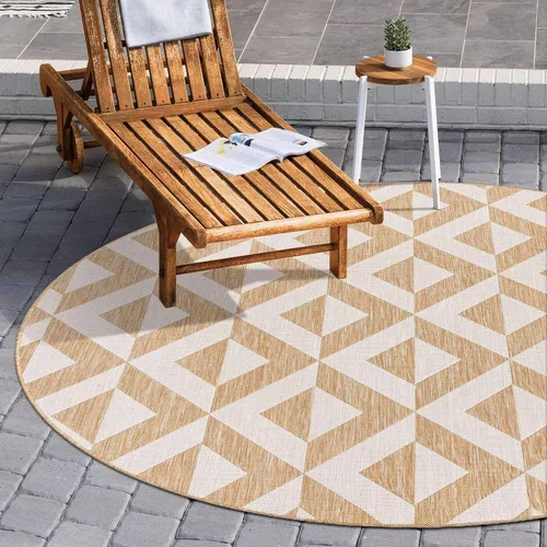Vista 47 de Unique Loom Jill Zarin Outdoor Collection - Alfombra rectangular (2 pies 2 pulgadas x 3 pies 1 pulgadas, rectangular, beige y marrón)