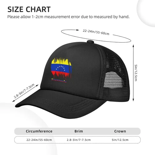 Vista 4 de Gorra de béisbol de malla para papá, gorra de camionero ajustable, unisex, color negro