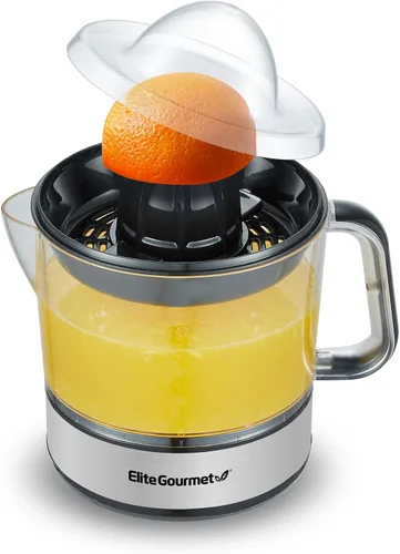 Vista 5 de Elite Gourmet Exprimidor lento compacto de masticación, extractor de jugo de prensa en frío, sin BPA, con exprimidor eléctrico de cítricos, control