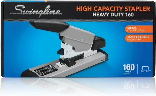 Vista 2 de Swingline Engrapadora resistente, capacidad para 160 hojas, sin atascos, metal, negro y gris (39005) (paquete de 6)