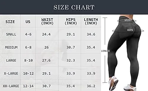 Vista 2 de HIOINIEIY Leggings fruncidos con levantamiento de glúteos para mujer, cintura alta, pantalones de yoga con bolsillos