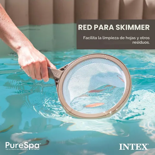 Vista 4 de Intex PureSpa - Kit de accesorios de mantenimiento para bañera de hidromasaje y spa con cepillo curvo, recogedor de malla, y cepillo limpiador
