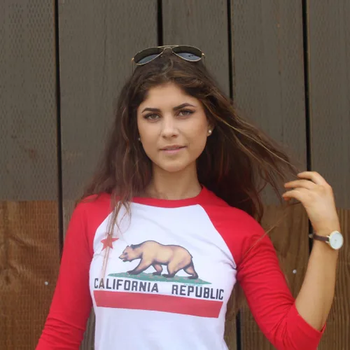Vista 2 de Camiseta de béisbol unisex de California Republic