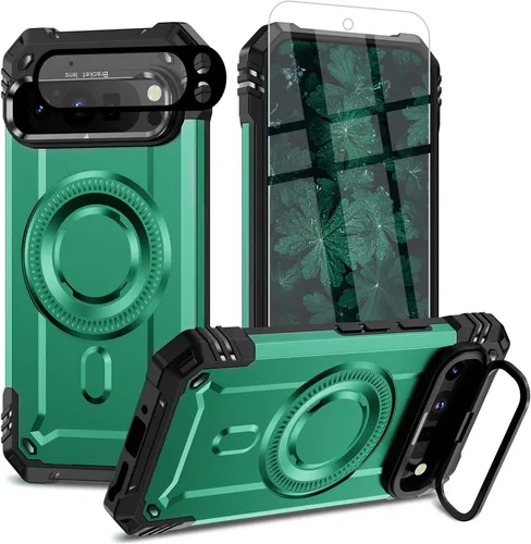Vista 39 de Funda para Google Pixel 9 Pro XL [protección contra caídas de grado militar de 15 pies] con protector de pantalla y protector de lente, resistente a