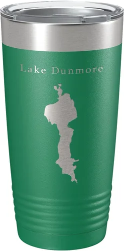 Vista 20 de Lake Dunmore Map Tumbler Travel Mug Insulated Laser Engraved Coffee Cup Vermont 20 oz Black