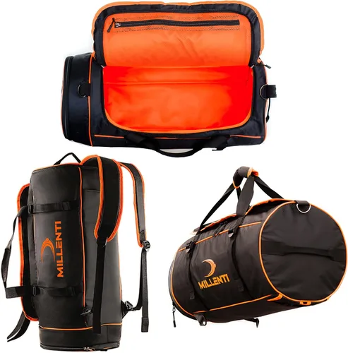 Vista 2 de Millenti Bolsa deportiva para mujeres y hombres, mochila de viaje de fin de semana, bolsa de gimnasio de 40 l con compartimento para zapatos, bolsa