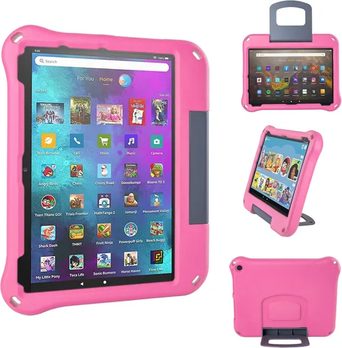 Vista 9 de 10 - Funda ligera para tablet de 10 pulgadas para niños, ligera, antideslizante, a prueba de golpes, no compatible con iPad (negro)