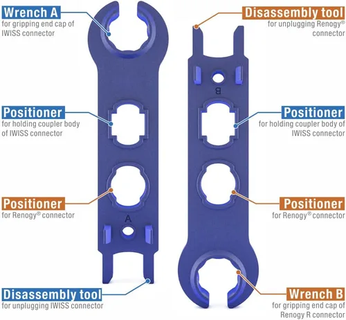 Vista 6 de iCrimp - Kit de herramientas de prensado de panel solar fotovoltaico, con conector solar c/w funciona para AWG14-10, 2.5/4/6mm², conectores solares