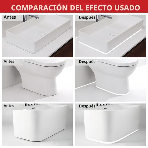 Vista 4 de Globalcom Calafateo de silicona avanzado para cocina y baño, sellador de silicona impermeable para uso interior y exterior, adherencia más fuerte a