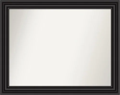 Vista 586 de Amanti Art Espejo personalizado, espejo de baño negro puente, espejo de pared o espejo de tocador de baño sobre el fregadero (26 x 26 pulgadas)