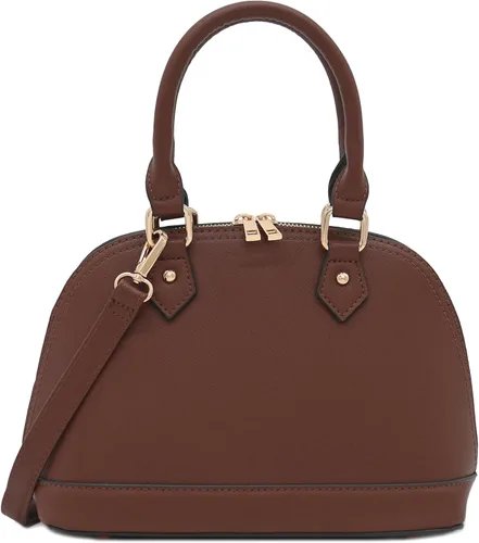Vista 21 de Bolso de mano clásico Saffiano abovedado con cremallera perimetral Beige