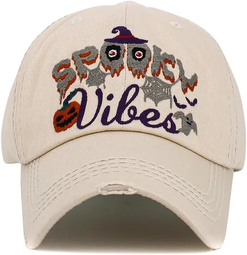 Vista 8 de ScarvesMe Gorra de béisbol para mujer, diseño de bruja mala, estilo vintage, desgastada