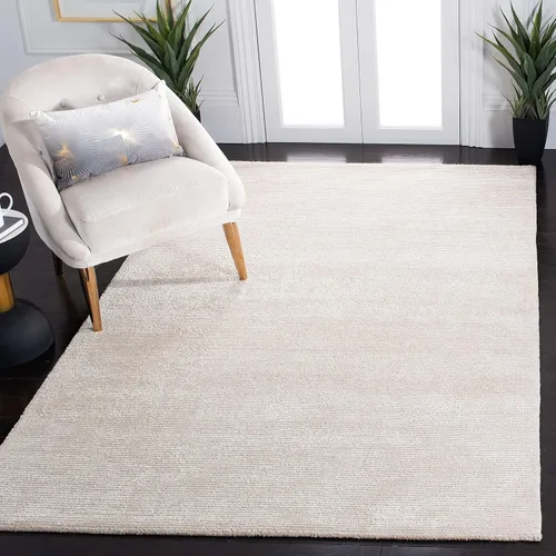 Vista 10 de SAFAVIEH Himalaya Collection - Alfombra de pasillo, 2 pies 3 pulgadas x 6 pies, beige, hecha a mano de lana y viscosa, ideal para zonas de alto