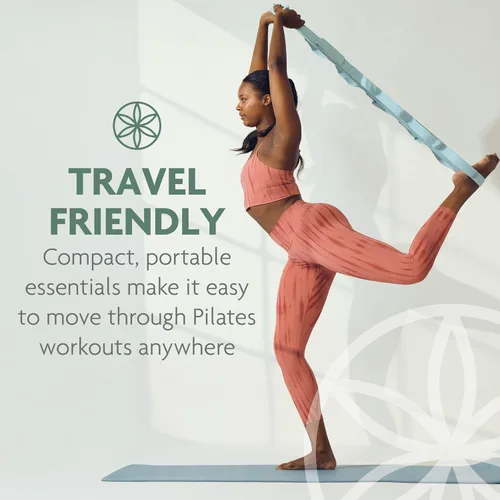 Vista 4 de Gaiam Kit de pilates para mujer, juego de anillo, pelota, bandas