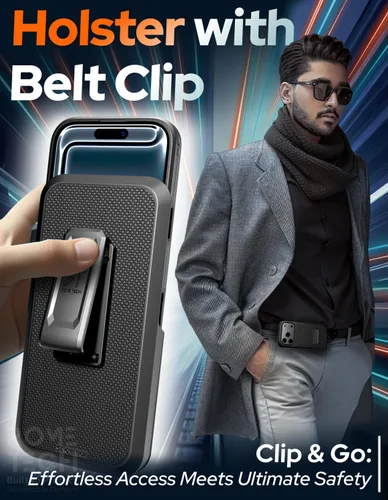 Vista 4 de Funda diseñada para iPhone 17 Pro Max con funda de clip para cinturón