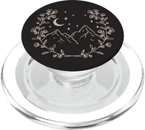 Vista 8 de Crema - PopGrip adhesivo PopSockets Boho Floral Moon Mountain