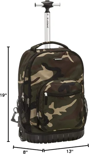 Vista 13 de Rockland, bolsa de viaje de 19 pulgadas, con ruedas., Negro), R02-BLACK