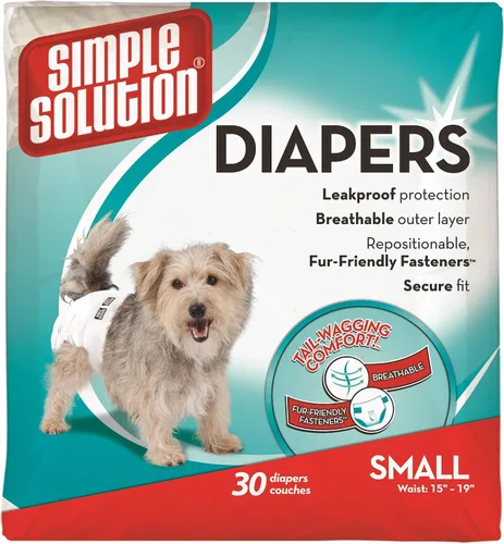 Vista 10 de Simple Solution Pañales para perros desechables, 12 unidades, XS