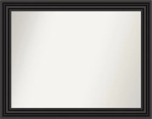 Vista 344 de Amanti Art Espejo personalizado, espejo de baño negro puente, espejo de pared o espejo de tocador de baño sobre el fregadero (26 x 26 pulgadas)