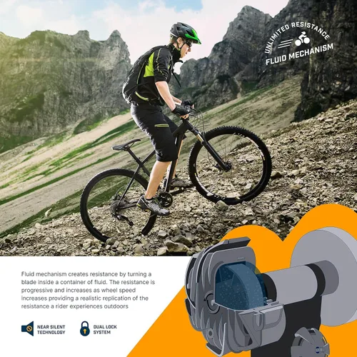 Vista 5 de Alpcour Soporte fluido para bicicleta para montar en interiores, con escritorio portátil multitarea, con alfombrilla de entrenamiento multiusos