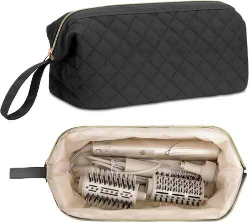 Vista 14 de Bolsa de viaje acolchada para herramientas para el cabello Shark Flor azul