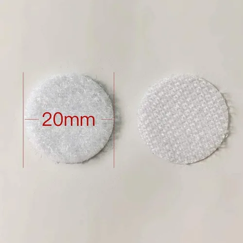 Vista 4 de Vkey - Gancho de velcro en forma de moneda, 20 mm de diámetro, puntos autoadhesivos (juego de 500 pares)