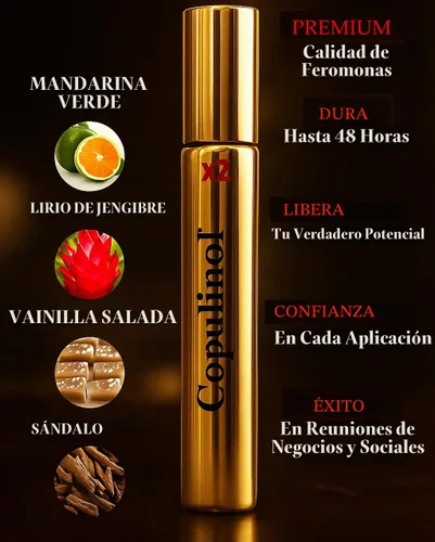 Vista 3 de Perfume de feromonas para mujer COPULINOL X2 Roll On Aceite Corporal 0.27
